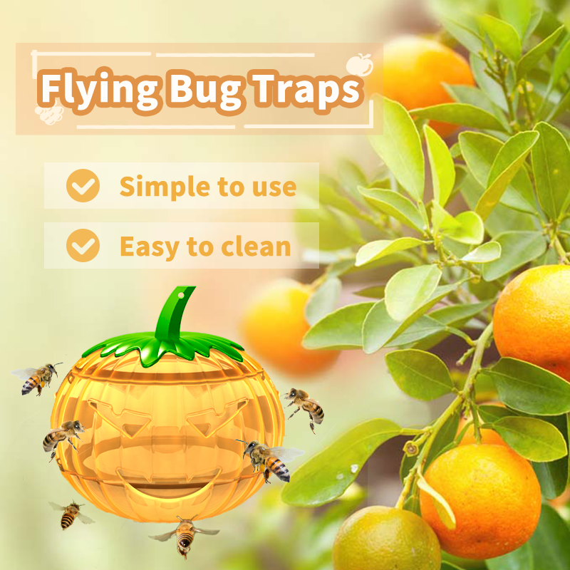 π Jack O lantern pumpkin shaped flying bug traps Safe, Easy To Use And Pollution-Free 2pcs