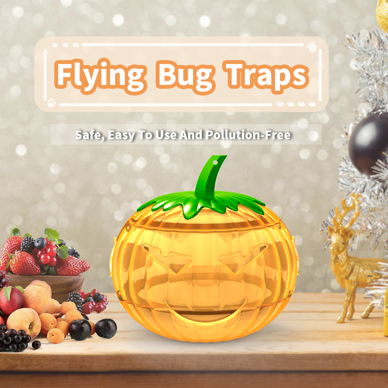 π Jack O lantern pumpkin shaped flying bug traps Safe, Easy To Use And Pollution-Free 2pcs