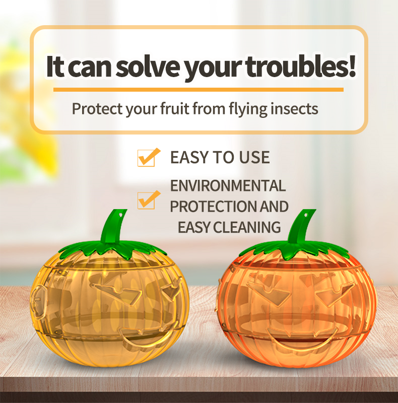 π Jack O lantern pumpkin shaped flying bug traps Safe, Easy To Use And Pollution-Free 2pcs