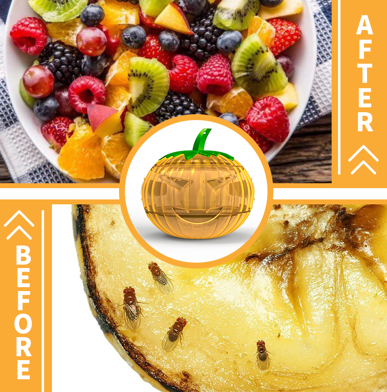 π Jack O lantern pumpkin shaped flying bug traps Safe, Easy To Use And Pollution-Free 2pcs