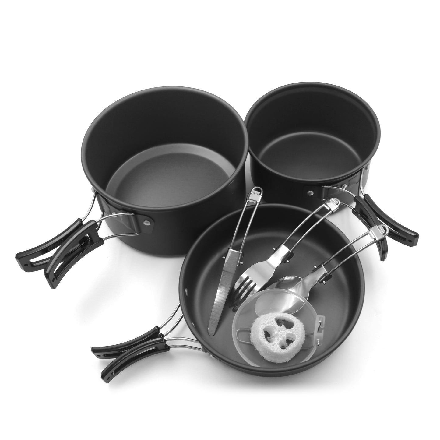 ⛺️ Camping Cooking Set -17 PCS Pots Teapots Lightweight non-stick pan with stainless steel