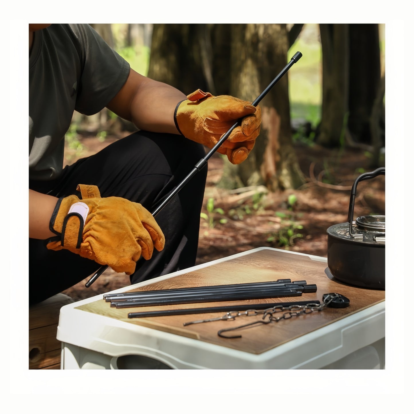 🔥 Large Size 78CM Campfire Pot Kettle Grill Holder Aluminum Alloy Adjustable Tripod For BBQ Picnic