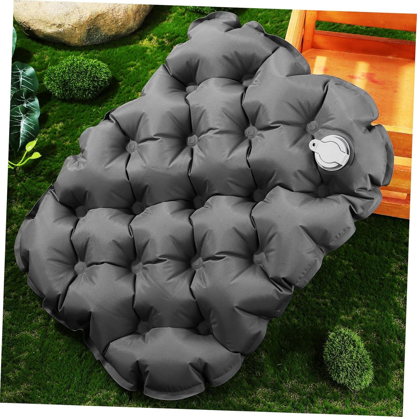 ⛺️ Set van 3 stuks Opblaasbaar zitkussen, lichtgewicht reiszitkussen, camping zitkussen, waterdicht luchtkussen voor op reis, geschikt voor klimmen, wandelen, kantoor, vliegtuig, auto, stadion stoel