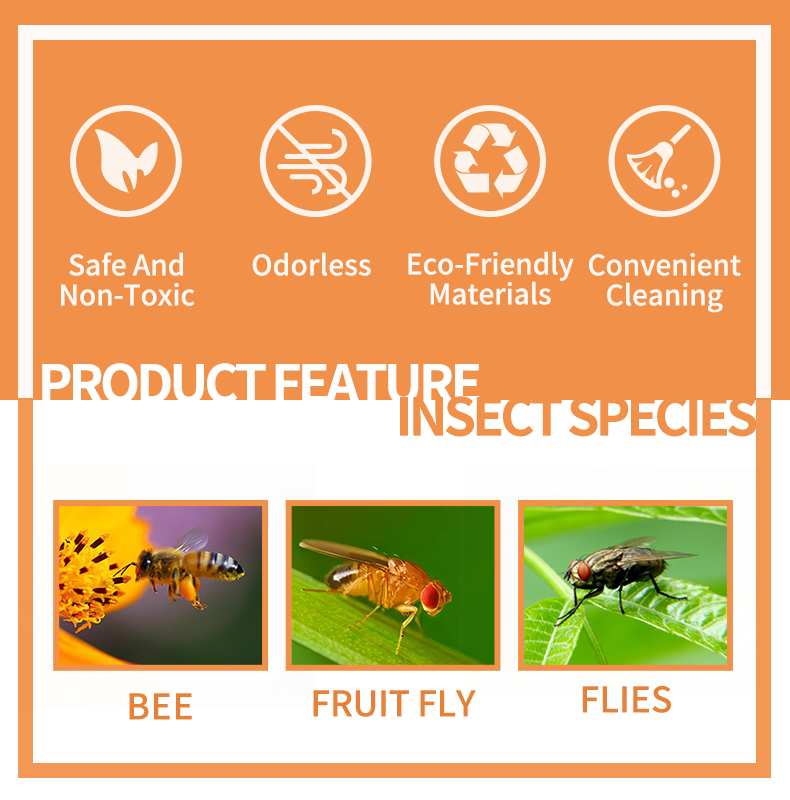 π Jack O lantern pumpkin shaped flying bug traps Safe, Easy To Use And Pollution-Free 2pcs