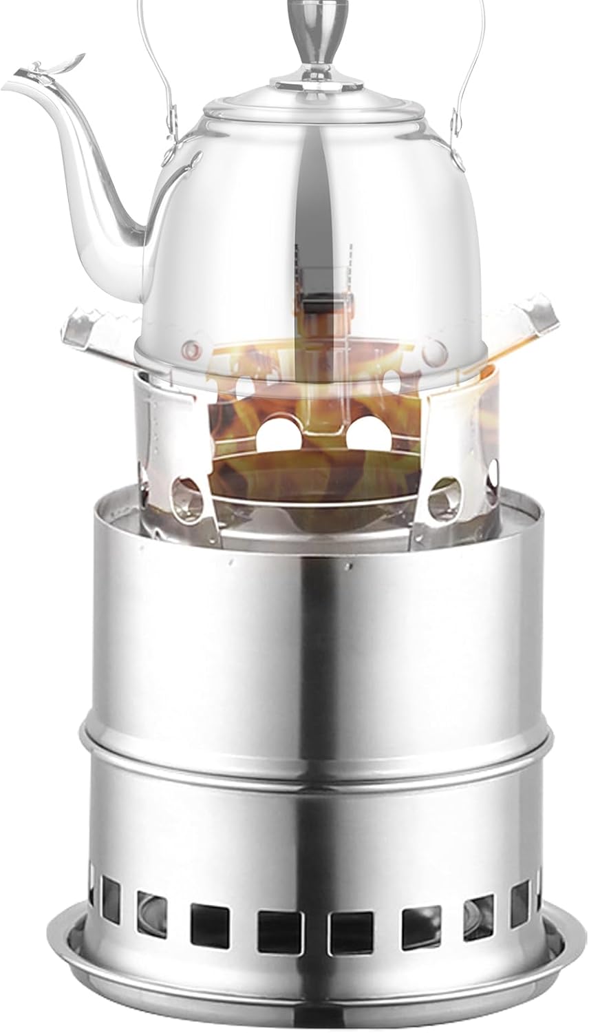🔥 Outdoor Wood Gas Wood-burning Stove Portable Folding Firewood Stove Camping Gasification Windproof
