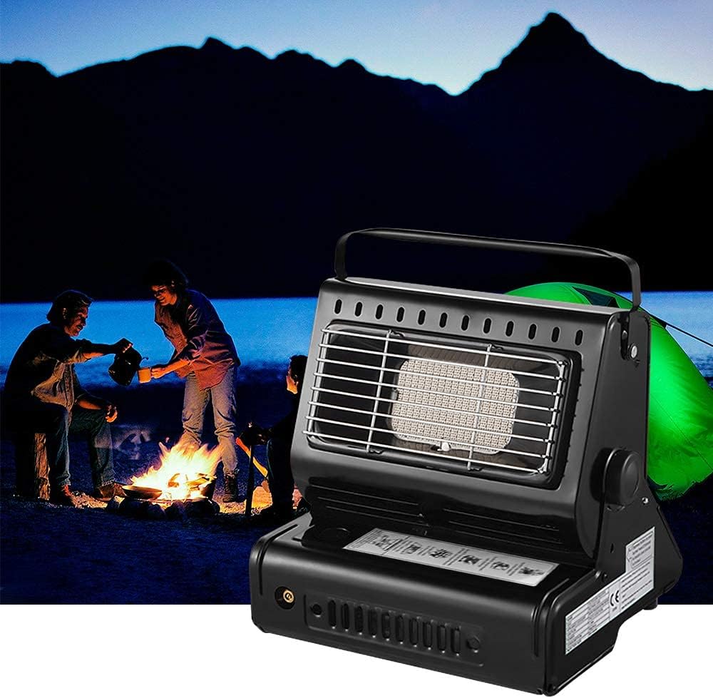 🔥 Portable Ceramic Gas Heater Outdoor Camping Fishing Ceramic Burner 1.3 kW - BLK