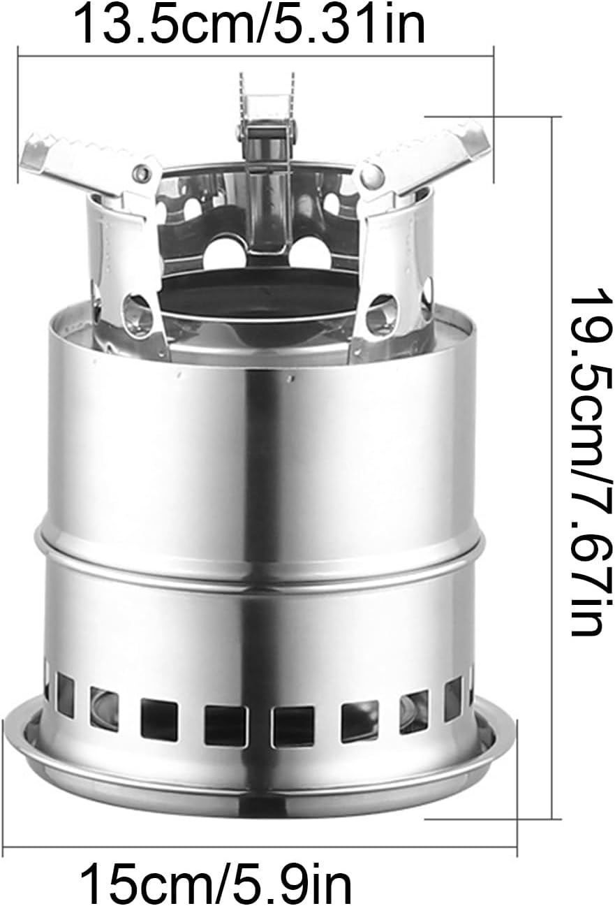 🔥 Outdoor Wood Gas Wood-burning Stove Portable Folding Firewood Stove Camping Gasification Windproof