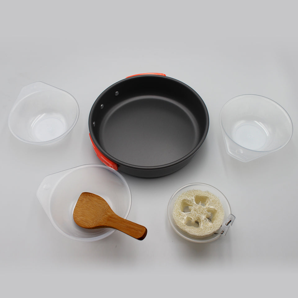🔥 Camping Cookware Set Lightweight Non-Stick Cooking Equipment Pan Pot Kettle Bowl 10 PCS KIT