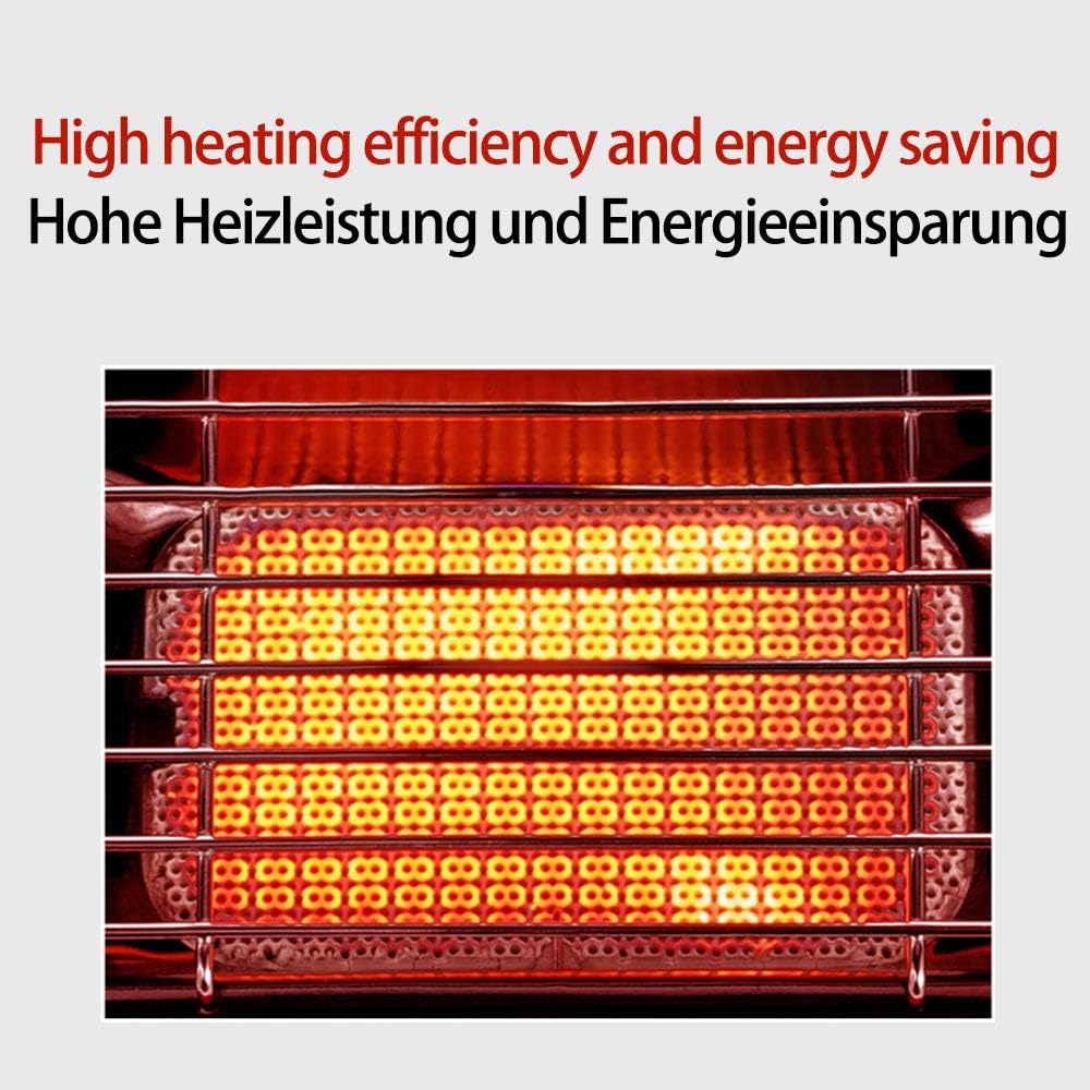 🔥 Portable Ceramic Gas Heater Outdoor Camping Fishing Ceramic Burner 1.3 kW - BLK