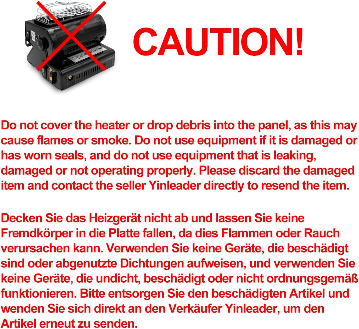 🔥 Portable Ceramic Gas Heater Outdoor Camping Fishing Ceramic Burner 1.3 kW - BLK