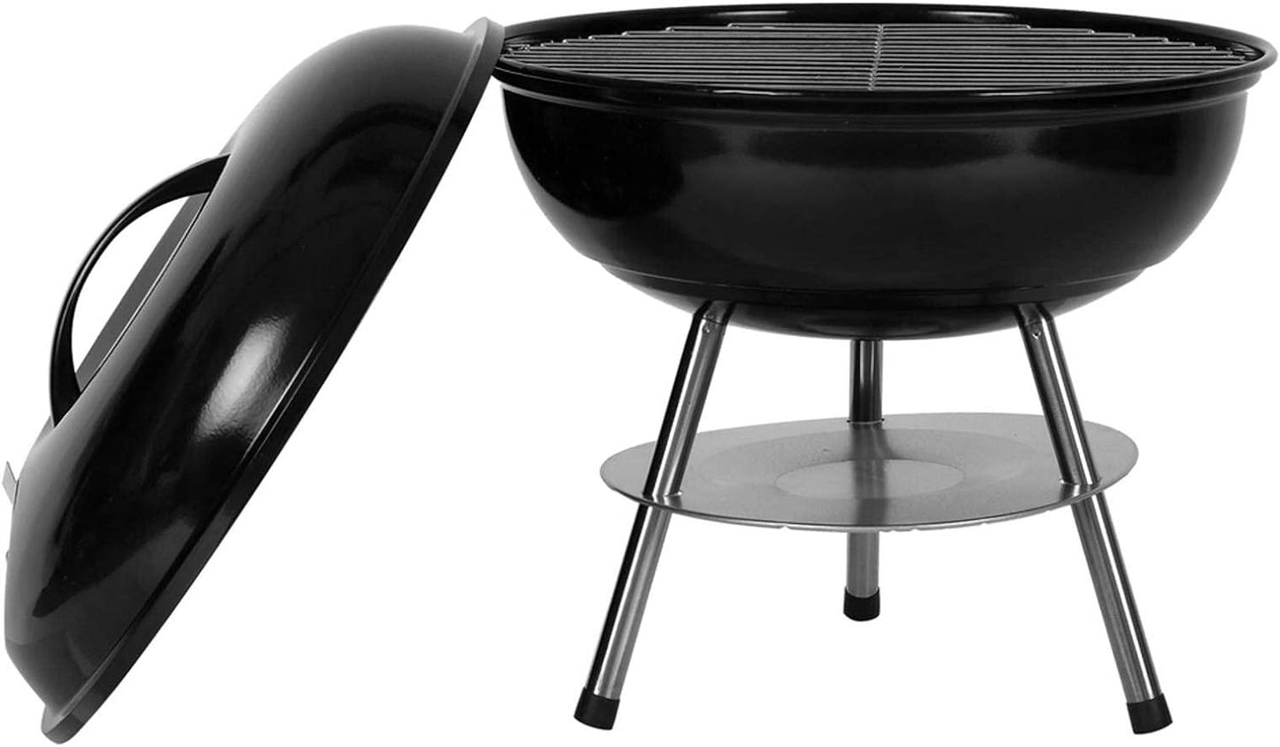 🔥 Lightweight Charcoal Grill | Apple-Shaped | with Red / Black Lid (Red lid) Easy to carry and durable 14-inch