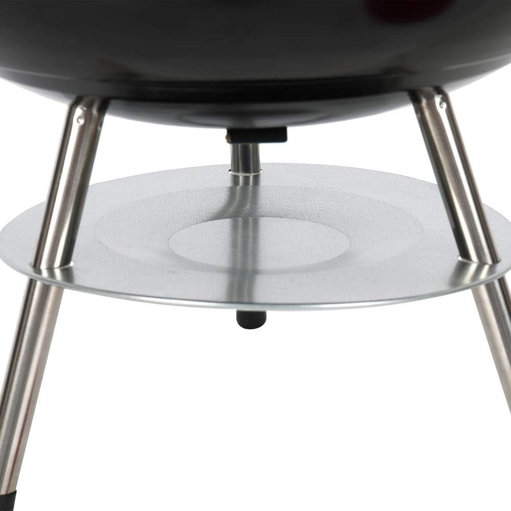🔥 Lightweight Charcoal Grill | Apple-Shaped | with Red / Black Lid (Red lid) Easy to carry and durable 14-inch