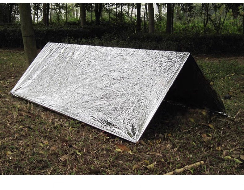 ⛺️ Thermal Emergency Blanket, Sleeping Bag Premium Survival Whistle Ultralight Cold Protection / Emergency sleeping bags - emergency foil blanket, emergency sleeping bag - 210 X 160 CM, 10 Packs