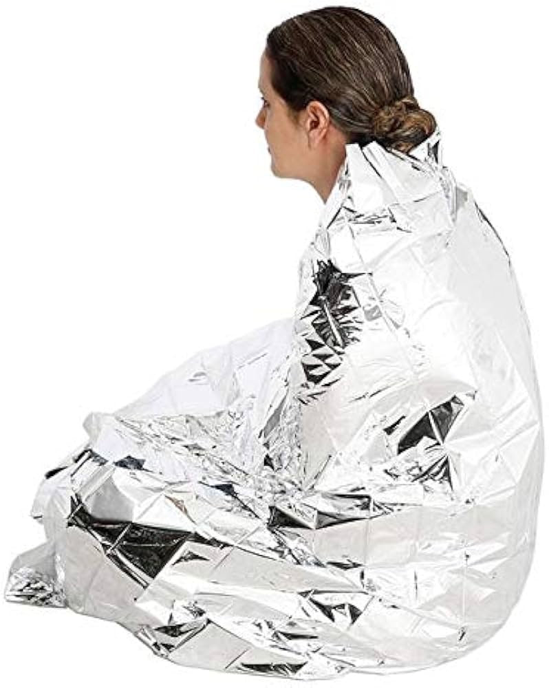 ⛺️ Thermal Emergency Blanket, Sleeping Bag Premium Survival Whistle Ultralight Cold Protection / Emergency sleeping bags - emergency foil blanket, emergency sleeping bag - 210 X 160 CM, 10 Packs