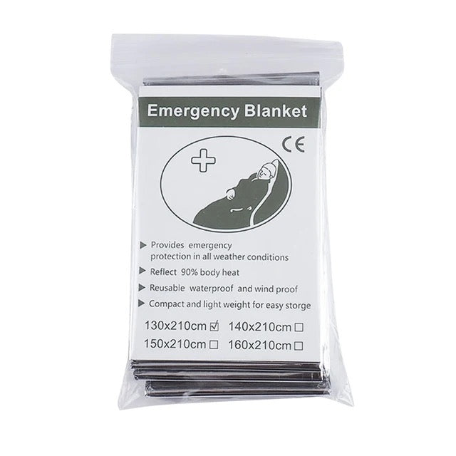 ⛺️ Thermal Emergency Blanket, Sleeping Bag Premium Survival Whistle Ultralight Cold Protection / Emergency sleeping bags - emergency foil blanket, emergency sleeping bag - 210 X 160 CM, 10 Packs