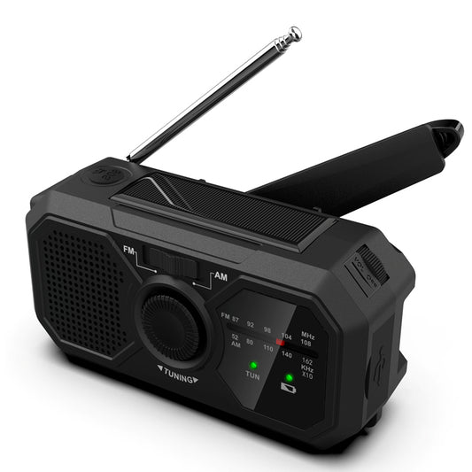 📻 Emergency Use Crank Lighting Radio- Durable Solar Energy Crank Radio, Easy to Use Solar Radio for Camping, Mountaineering, Fishing, Hiking, Outdoor Survival