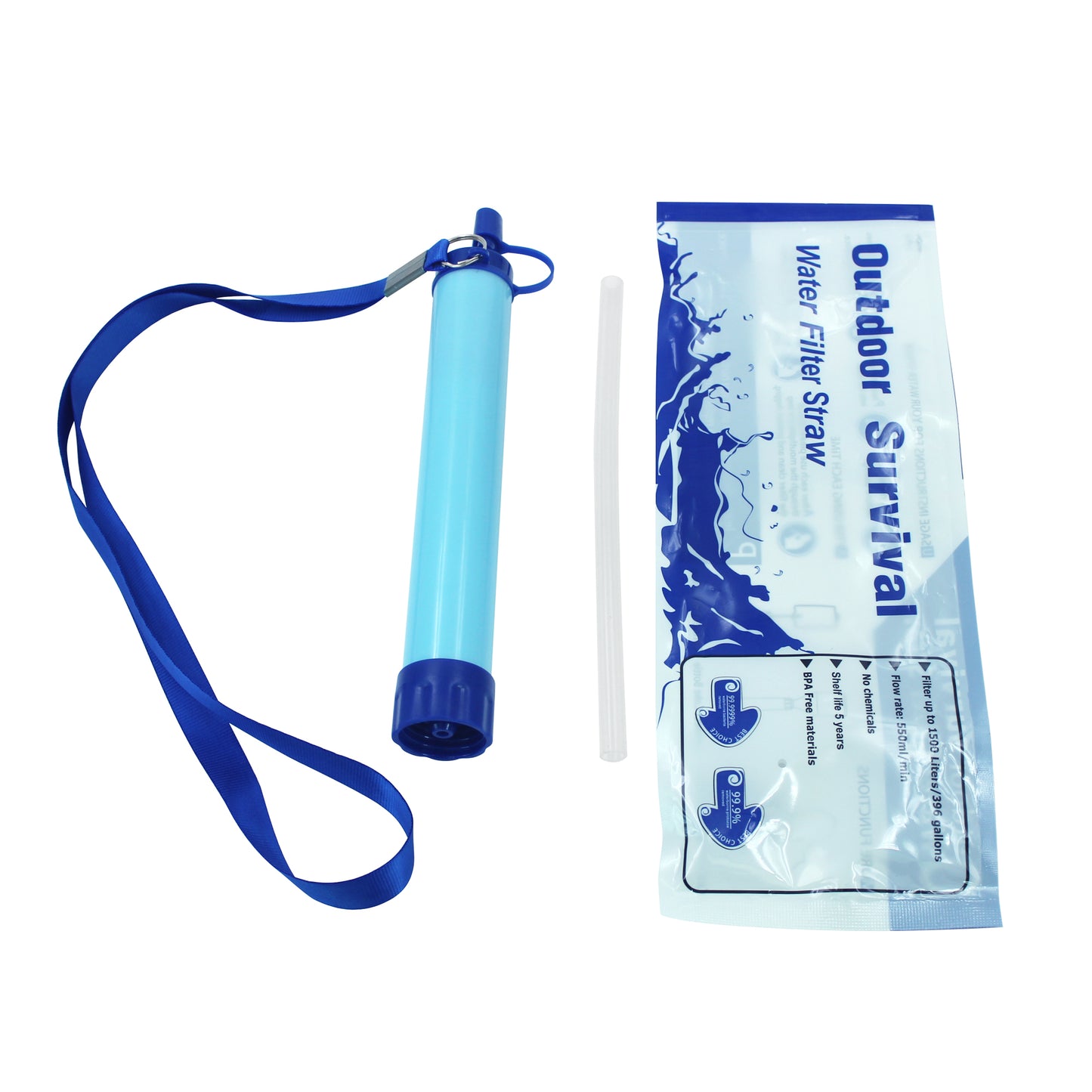 ⛺️ Outdoor Water Filter Personal Water Filtration Straw Emergency Survival Gear Water Purifier for Camping Hiking Backpacking