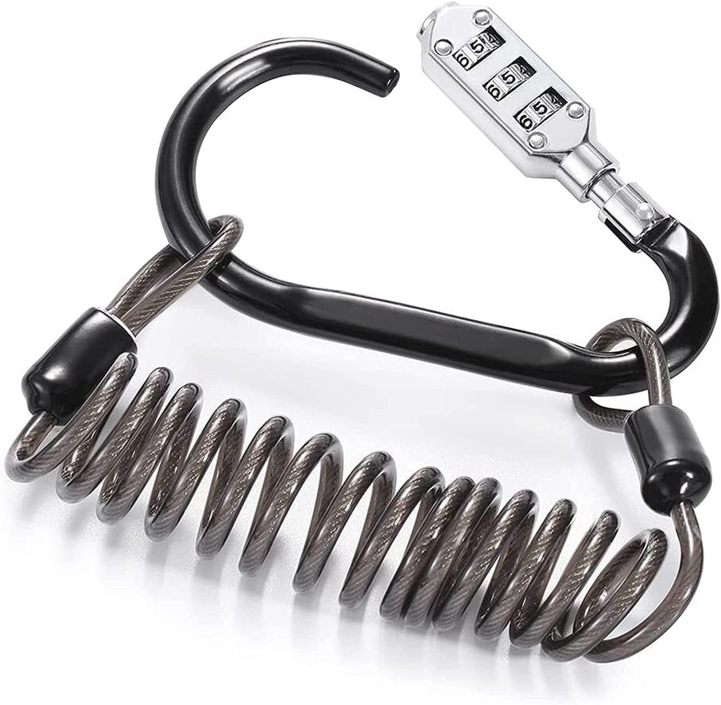 🔒 2PCS Set COZYVENT Anti-thief Luggage Lock 100 cm Extra Long Combination Lock for Bag - Wire Lock 3 mm Thick as Pram Lock, Helmet Lock, Snowboard Lock & Ski Lock - Mini Road Bike & Bicycle Lock with Combination Code