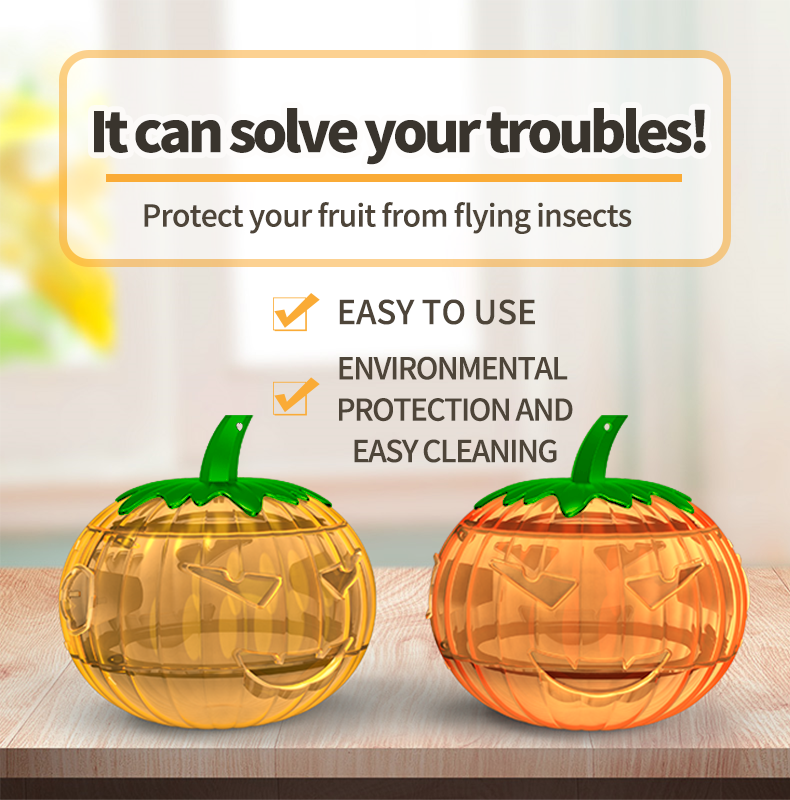 🎃 Jack O lantern pumpkin shaped flying bug traps Safe, Easy To Use And Pollution-Free 2pcs