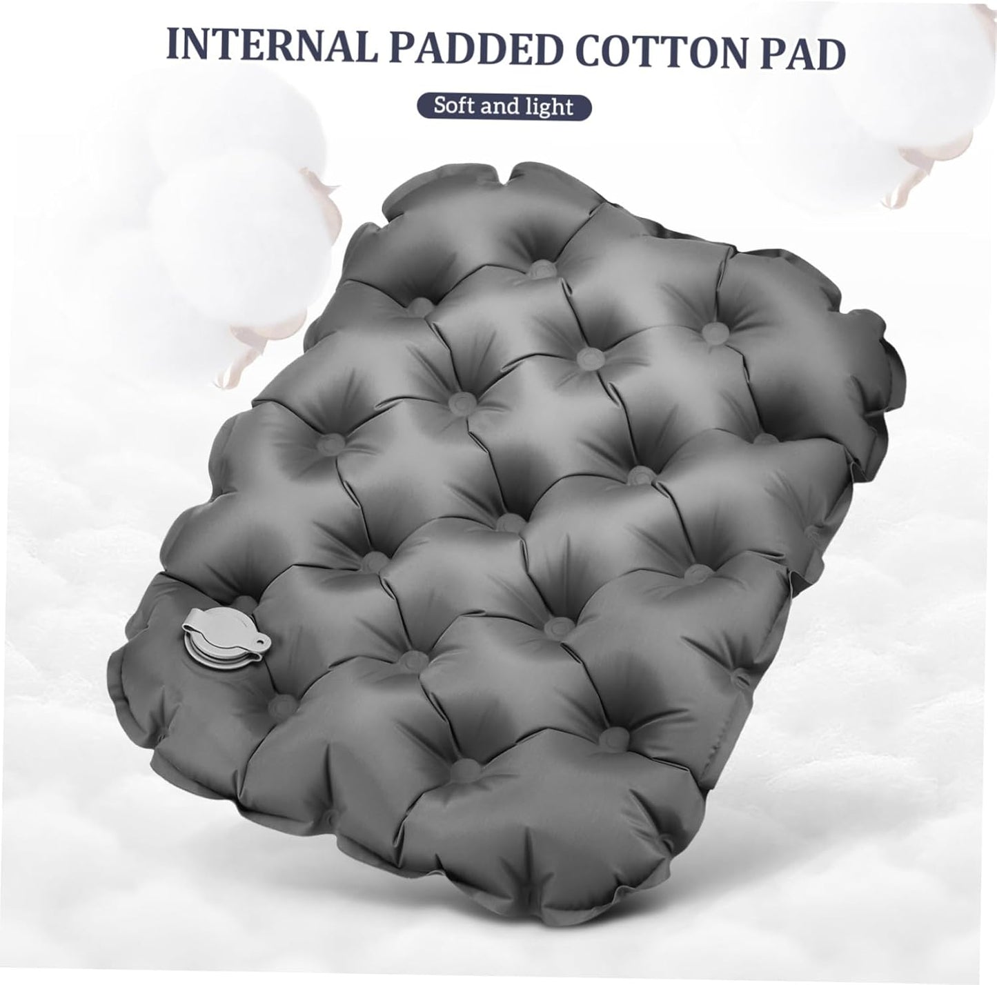 ⛺️ Set van 3 stuks Opblaasbaar zitkussen, lichtgewicht reiszitkussen, camping zitkussen, waterdicht luchtkussen voor op reis, geschikt voor klimmen, wandelen, kantoor, vliegtuig, auto, stadion stoel