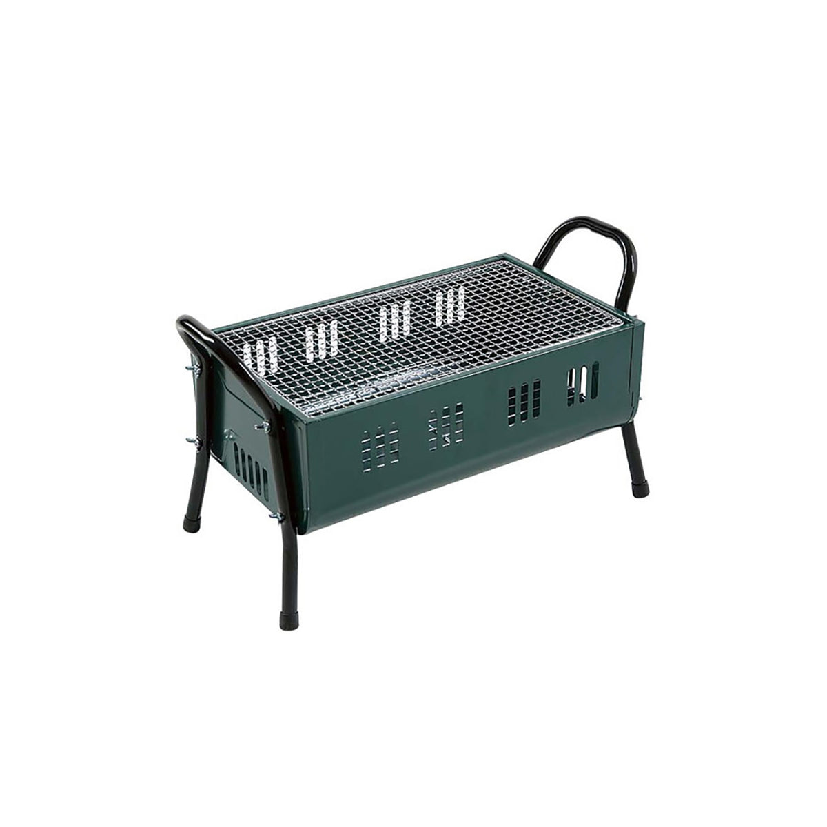 🔥 CAPTAIN STAG 420 M-6377 Draagbare, lichtgewicht en eenvoudige houtskool barbecue voor 4 personen, perfect opvouwbaar, premium barbecue voor buitenactiviteiten, kampeerders, barbecue-liefhebbers, reizen, parken, stranden, natuurgebieden, groen