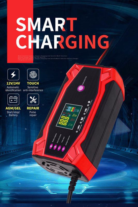 🔋 COZYVENT 10A autolader voor 12V/24V accu's, intelligente druppellader met temperatuurcompensatie, volledig automatische acculader voor auto's, vrachtwagens, grasmaaiers of boten geschikt voor gewone en start-stop-accu's.