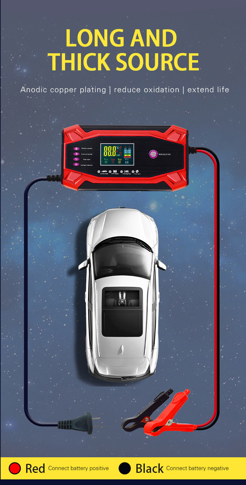 🔋 COZYVENT 10A autolader voor 12V/24V accu's, intelligente druppellader met temperatuurcompensatie, volledig automatische acculader voor auto's, vrachtwagens, grasmaaiers of boten geschikt voor gewone en start-stop-accu's.