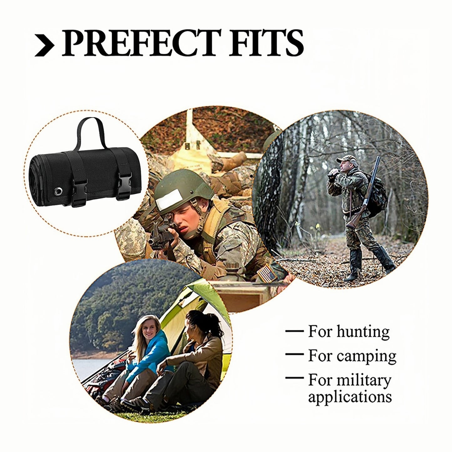 ⛺️ Tactical Shooting Mat Non-Padded Shooting Mat Waterproof Non-Slip Roll-up Shooter Range Mat