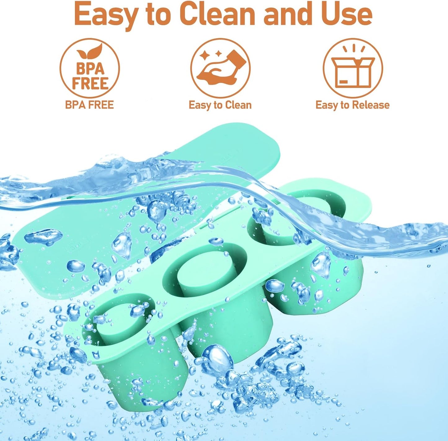 🧊 Ice Mold Set silicone Ice Tray for Tumbler Cup & Stanley Ice Mold Ice Tray For Wine Drinking (Green)