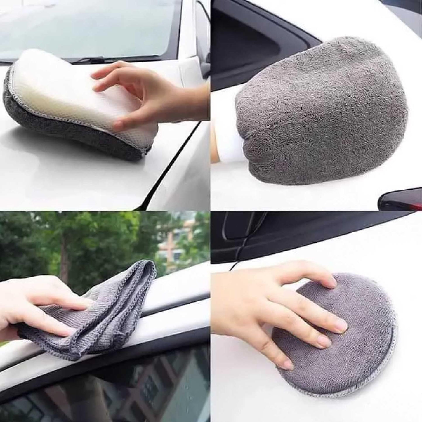 🧽 COZYVENT Car Wash Towel Kit 9 PCS Scratch Free Microfiber Wash Mitt Plush Car Cleaning Kit Microfiber Towels