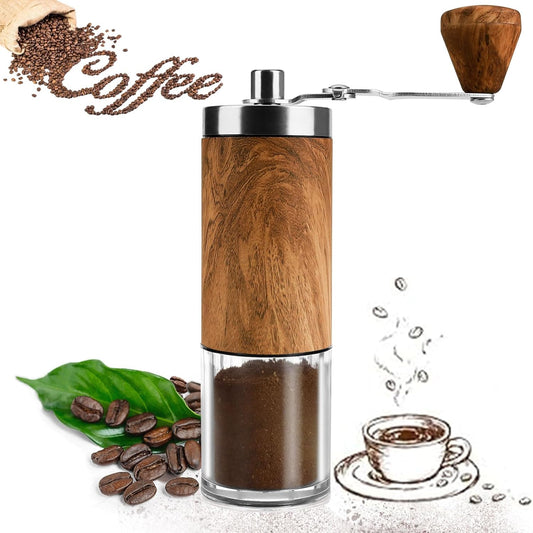 ☕️ Manual Coffee Grinder for Camping, Home, Office, Outdoor, Travel, Hand Coffee Grinder, Adjustable Grinding Levels.