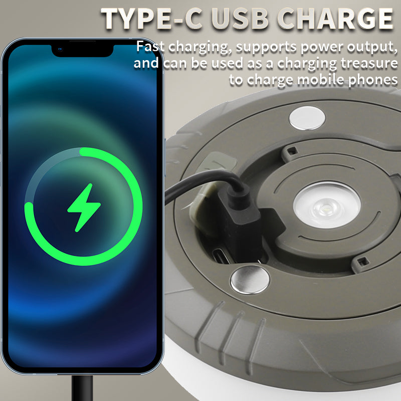 ⛺️ COZYVENT 5 Watt Hoge Helderheid Oprolbare 4-in-1 camping verlichting, draagbaar, oplaadbaar met 7 lichtstanden, waterdichte camping lamp met lange batterijduur voor kamperen, wandelen, decoratie, tuin en buiten, meerkleurig (10 m)