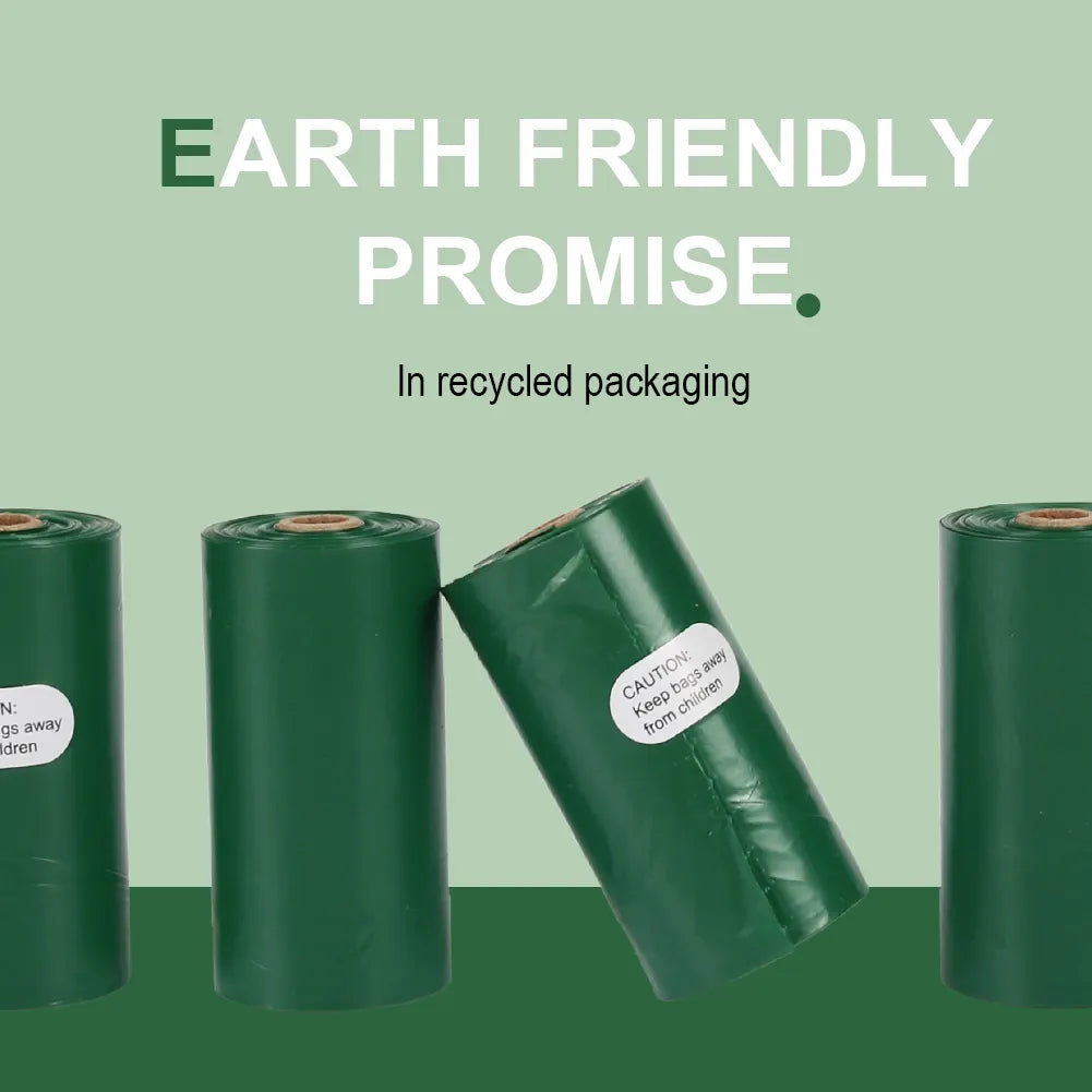 🐶 Dog Waste Bags, Extra Thick and Strong Waste Bags for Dogs, 100% Leak Proof Biodegradable Doggy Waste Bags, EPI Additive (10 Rolls/ 150 Bags)