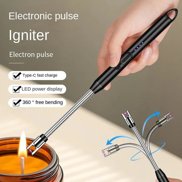 🔥 COZYVENT Electronic Pulse Igniter and glove set Windproof Fireless Electric Lighter – Rechargeable Smart Spark Gun