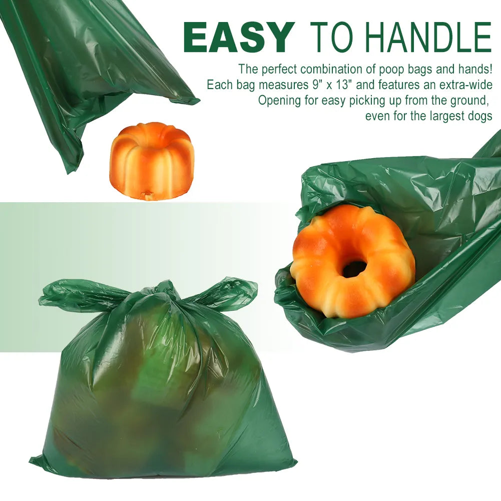 🐶 Dog Waste Bags, Extra Thick and Strong Waste Bags for Dogs, 100% Leak Proof Biodegradable Doggy Waste Bags, EPI Additive (10 Rolls/ 150 Bags)