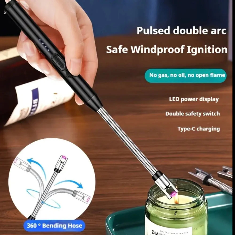 🔥 COZYVENT Electronic Pulse Igniter and glove set Windproof Fireless Electric Lighter – Rechargeable Smart Spark Gun