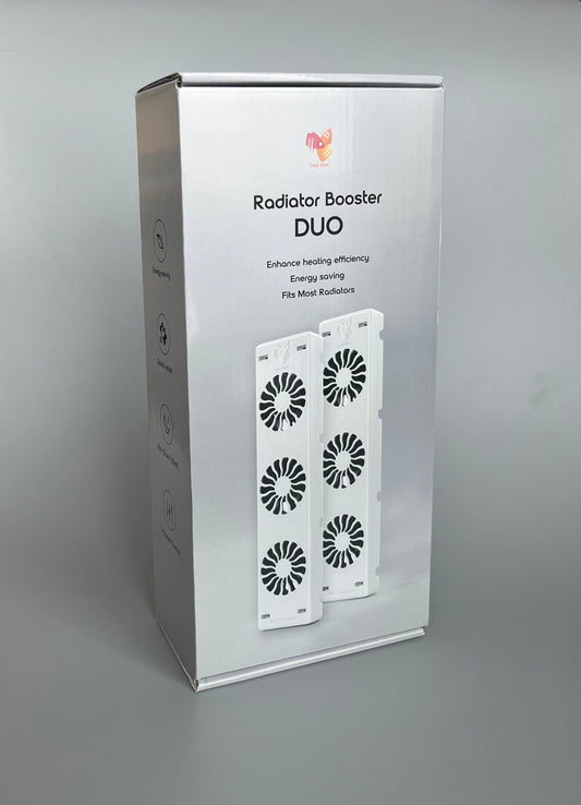🔥COZYVENT Radiator ventilator Double Set - Digitaal display - Instelbare temperatuurinstelling - Energiezuinig - Geschikt voor bijna alle typen radiatoren - Verwarming ventilatie