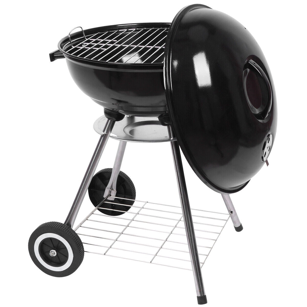 🔥 Portable Charcoal Grill Barbecue Grill Smoker Heat Stove Round BBQ Kettle with wheels 18-inch