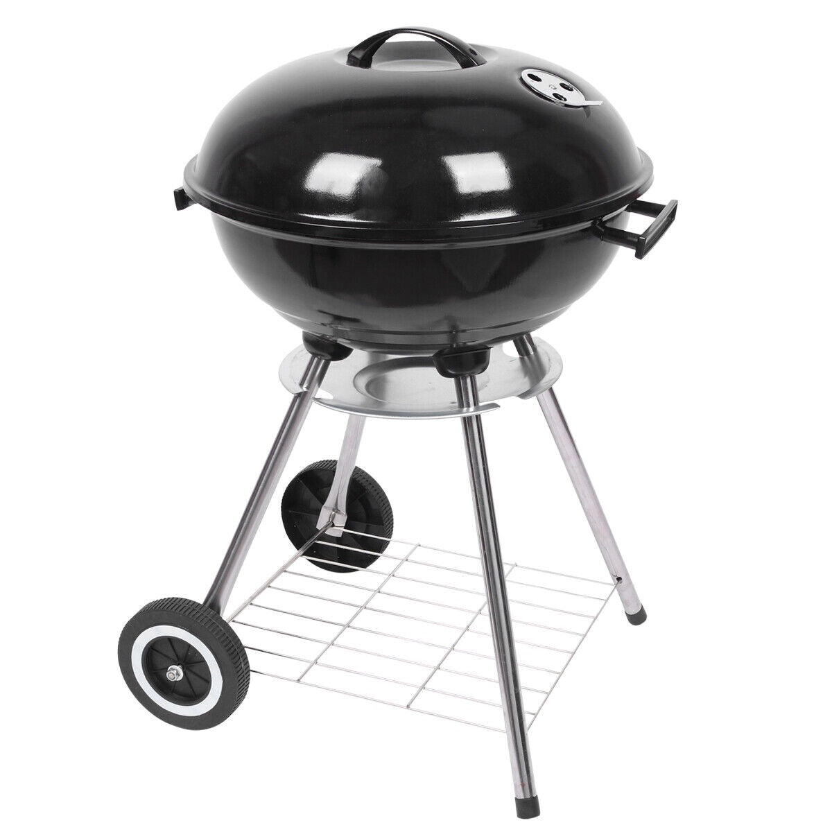 🔥 Portable Charcoal Grill Barbecue Grill Smoker Heat Stove Round BBQ Kettle with wheels 18-inch