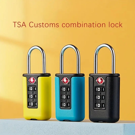 🔒 TSA Luggage Locks 3 Digit Combination Steel Padlocks - Approved Travel Lock for Suitcases & Baggage TSA Lock