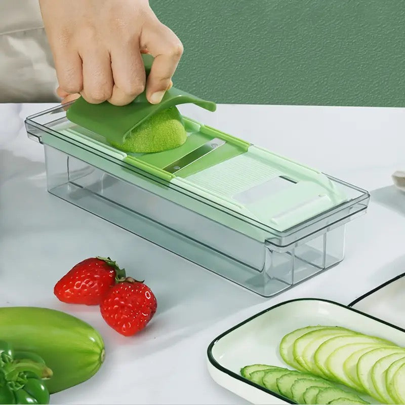 🔪 Vegetable Slicer, Multifunctional Fruit Slicer, Manual Food Grater, Vegetable Grater, Cutter With Container And Hand Guard, Potato Grater, Household Potato Shredders, Kitchen Stuff, Kitchen Gadgets 4in1