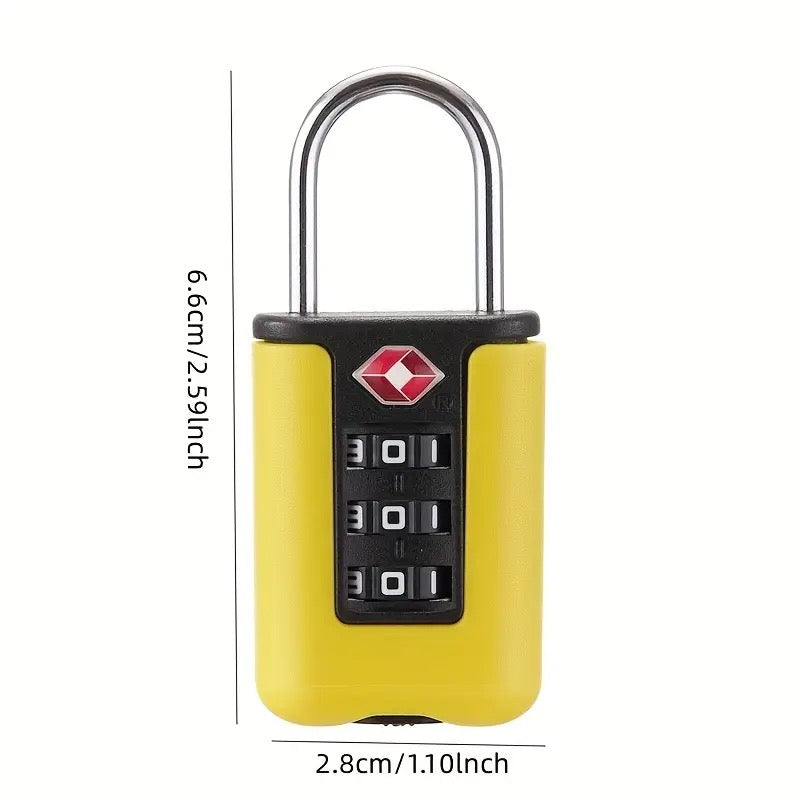 🔒 TSA Luggage Locks 3 Digit Combination Steel Padlocks - Approved Travel Lock for Suitcases & Baggage TSA Lock