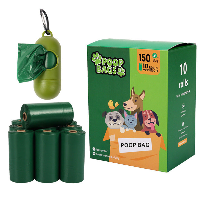 🐶 Dog Waste Bags, Extra Thick and Strong Waste Bags for Dogs, 100% Leak Proof Biodegradable Doggy Waste Bags, EPI Additive (10 Rolls/ 150 Bags)