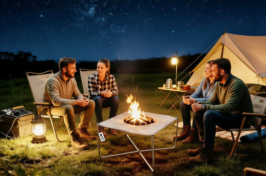 🔥 Logos (LOGOS) ROSY mesh fire pit foldable lightweight  aluminium and stainless steel 43* 43CM